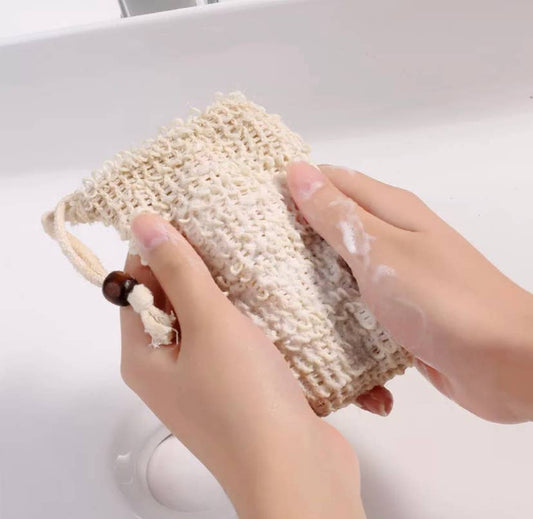 Natural Sisal Soap Saver Bag – Exfoliating Soap Pouch