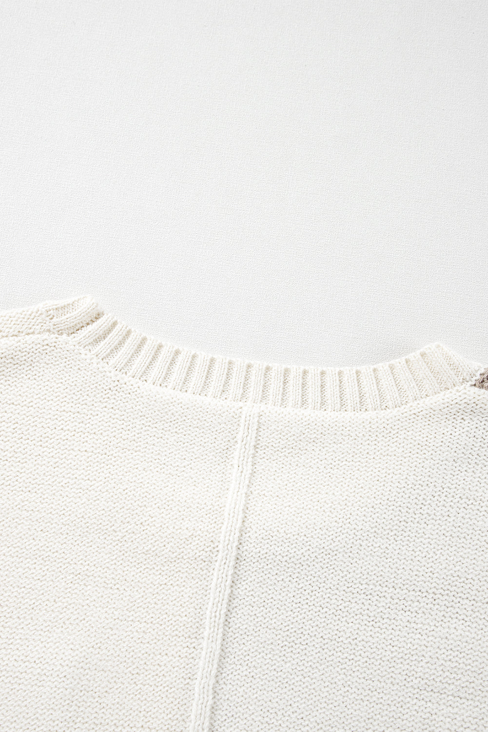 Gold Flame Colorblock Patched Pocket Drop Shoulder Sweater