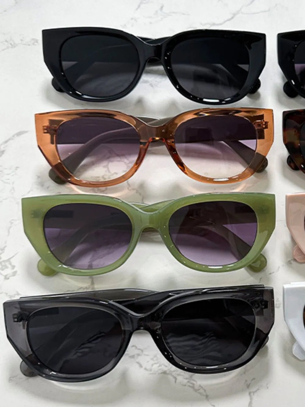 Bold Color Block Cat Eye Sunglasses - Cashmere Daisy