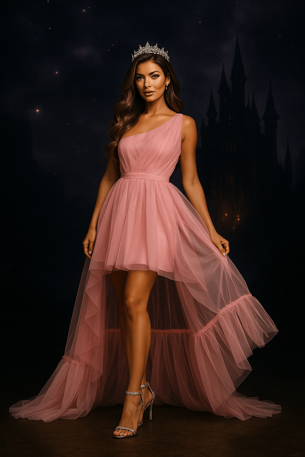 Dark Princess Pink Tulle High - Low Dress – Inspired Look - Cashmere Daisy