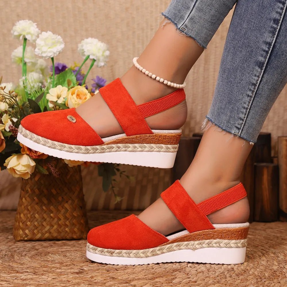 Velcro Platform Espadrille Sandals – Multiple Colors - Cashmere Daisy
