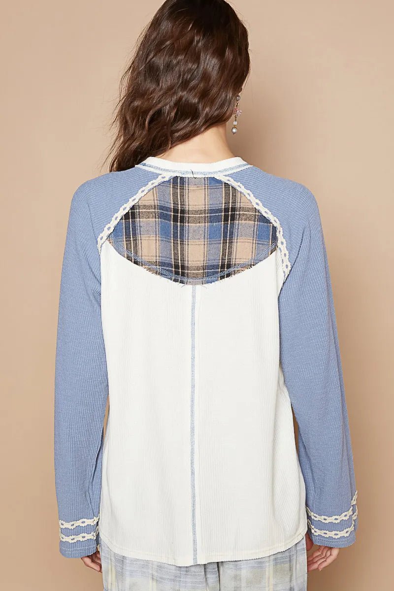 Vintage - Inspired POL Plaid 06 Raglan Tee – Limited stock – grab your size now! - Cashmere Daisy