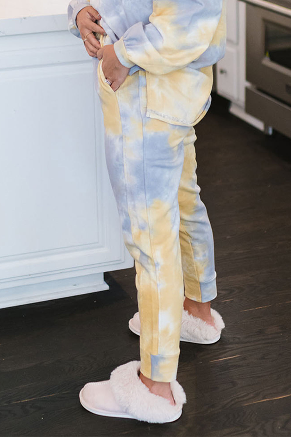 Multicolor Tie Dye Henley Top & Drawstring Pants Set | Fun & Eye-Catching