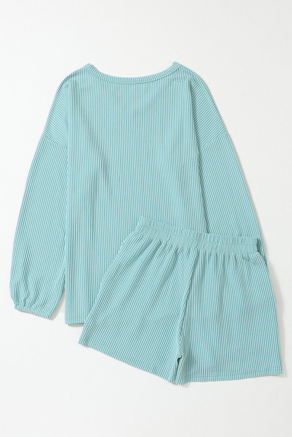 Corded V Neck Slouchy Top & Pocketed Shorts Set | Soft & Versatile