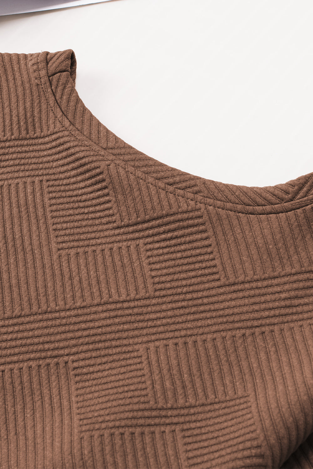 Textured Long Sleeve Top & Drawstring Shorts Set | Sophisticated Loungewear