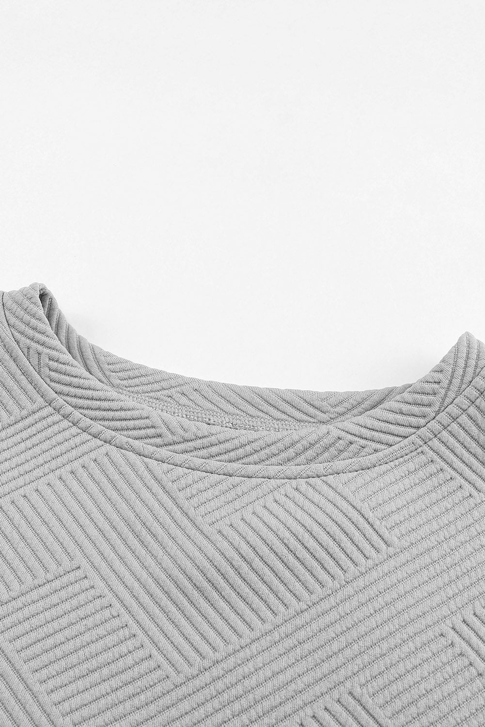Textured Long Sleeve Top & Drawstring Shorts Set | Sophisticated Loungewear