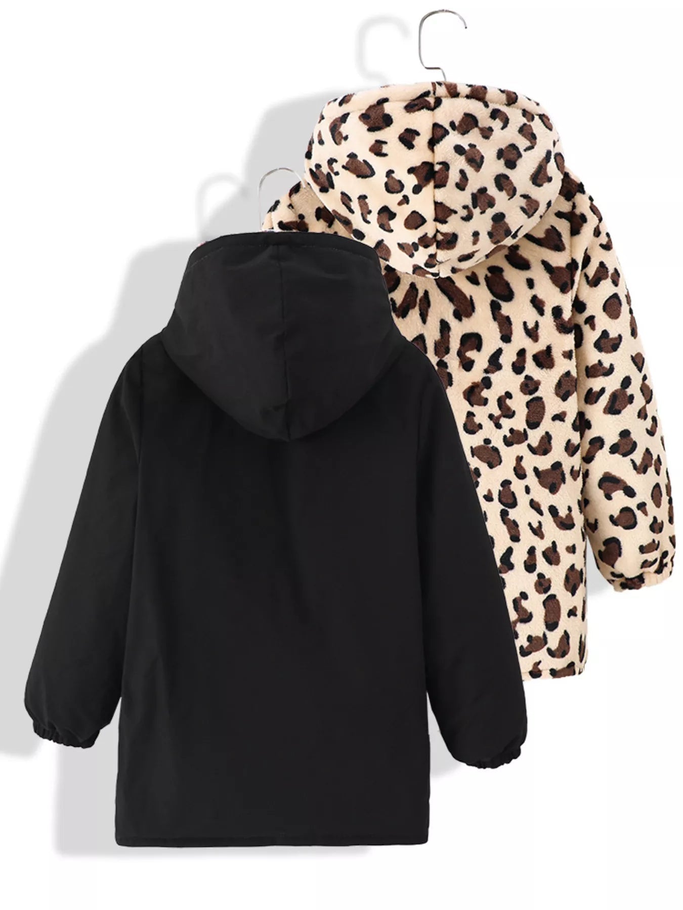 Children’s Hooded Leopard Lined Warm Jacket - Cashmere Daisy