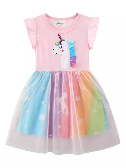 Children's Unicorn Rainbow Tutu Dress - Cashmere Daisy