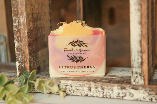 Citrus Energy Soap Bar – Cold Process Soap - Cashmere Daisy