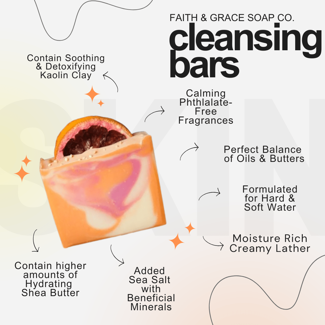 Coffeehouse Soap Bar – Exfoliating Cold Process Soap - Cashmere Daisy