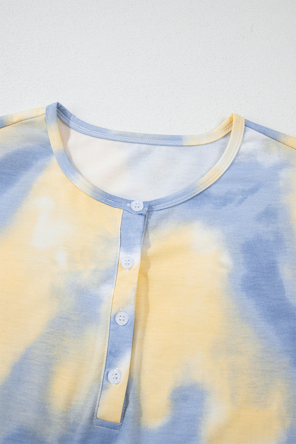 Multicolor Tie Dye Henley Top & Drawstring Pants Set | Fun & Eye-Catching