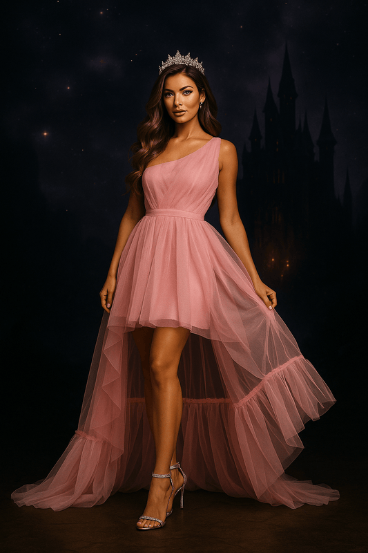 Dark Princess Pink Tulle High - Low Dress – Inspired Look - Cashmere Daisy