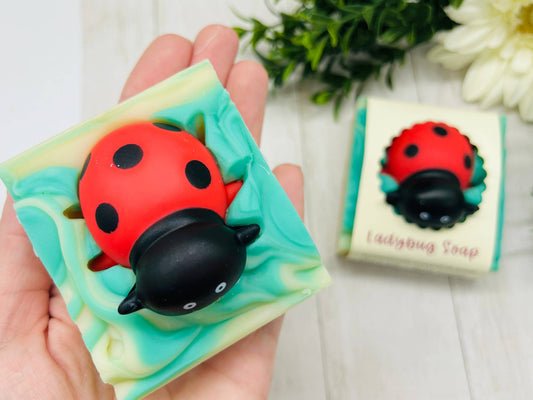 Ladybug Soap Bar – Vegan Cold Process Soap