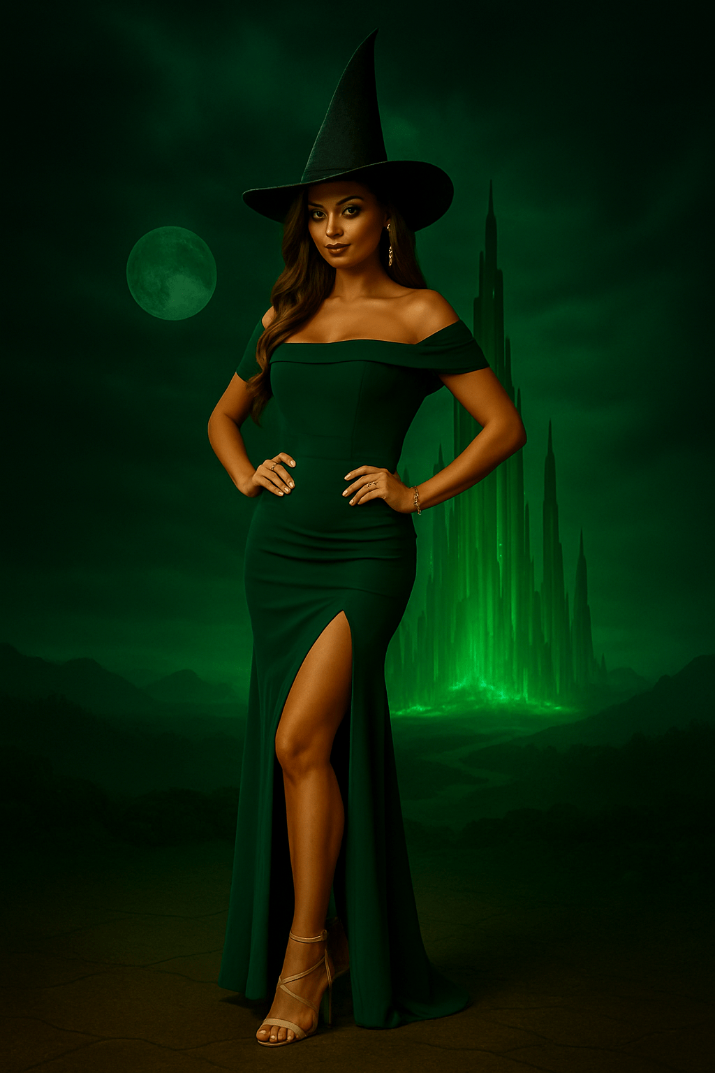 Emerald Envy Wicked - Inspired Gown – Dress Only - Cashmere Daisy