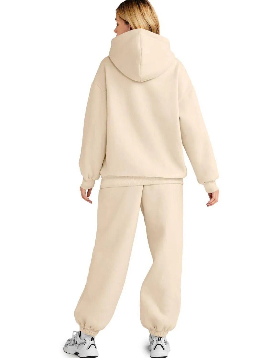 Full Size Kangaroo Pocket Hoodie and Joggers Set Plus Size - Cashmere Daisy