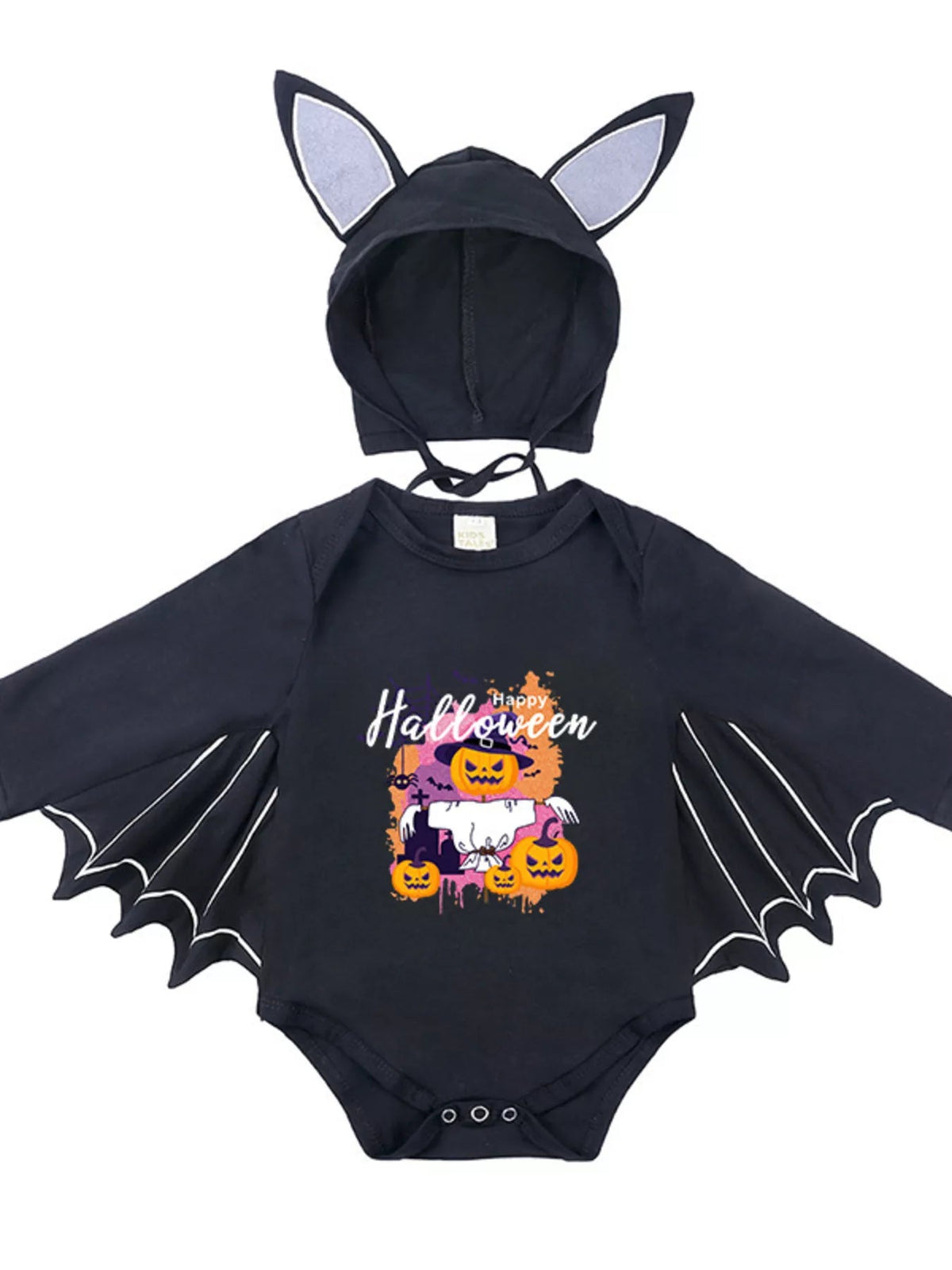 Halloween Little Boo Bat Wing Bodysuit & Hat Costume Set 🦇🎃 - Cashmere Daisy