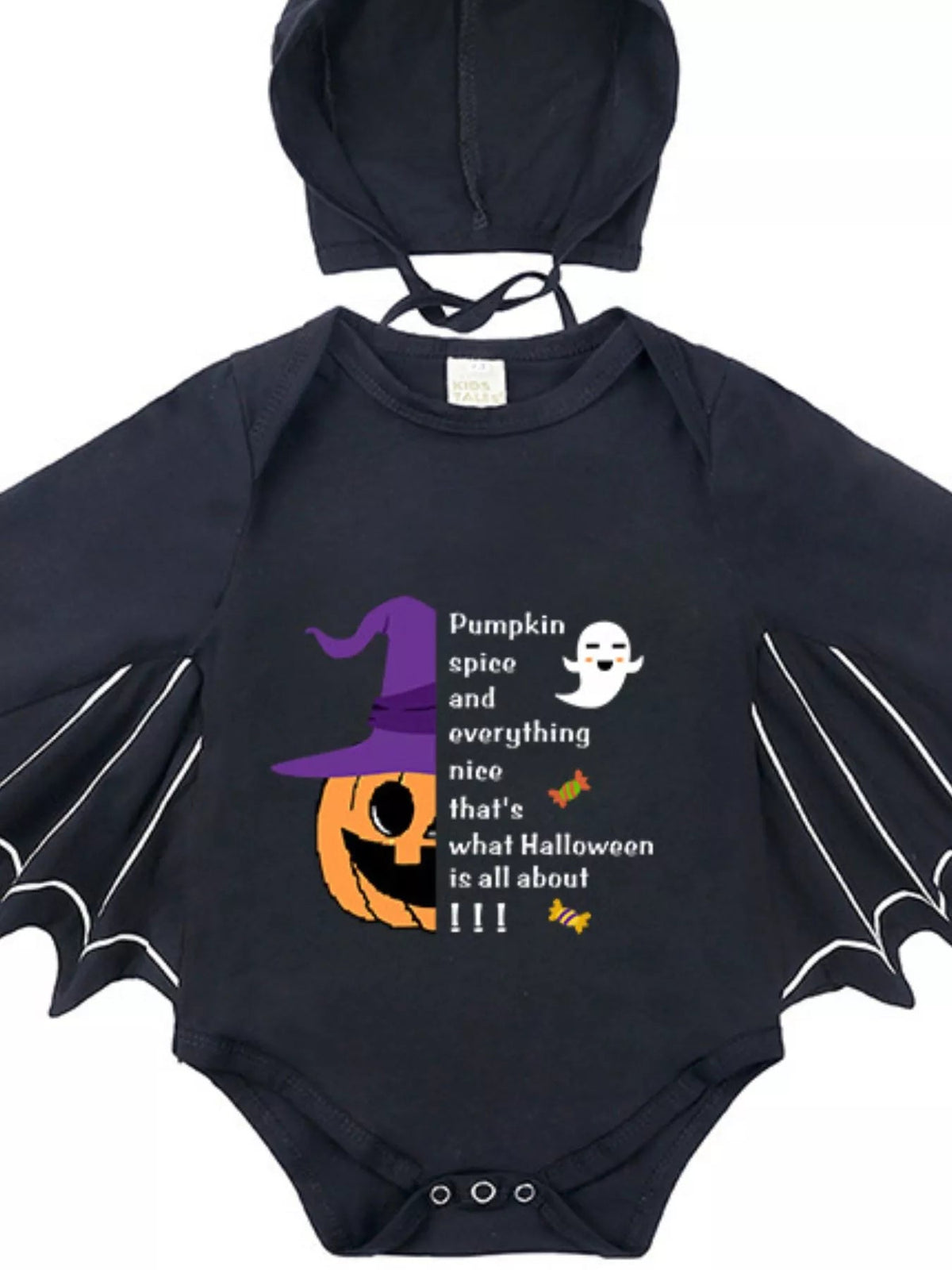 Halloween Little Boo Bat Wing Bodysuit & Hat Costume Set 🦇🎃 - Cashmere Daisy