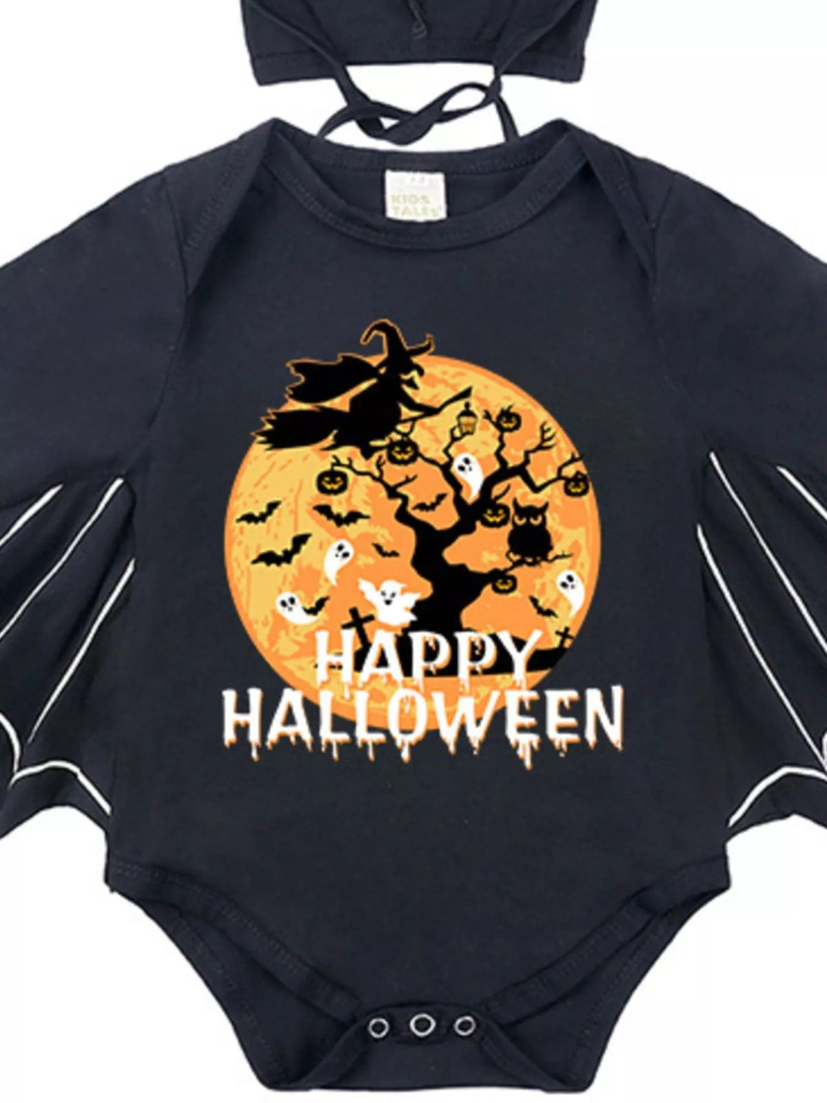 Halloween Little Boo Bat Wing Bodysuit & Hat Costume Set 🦇🎃 - Cashmere Daisy