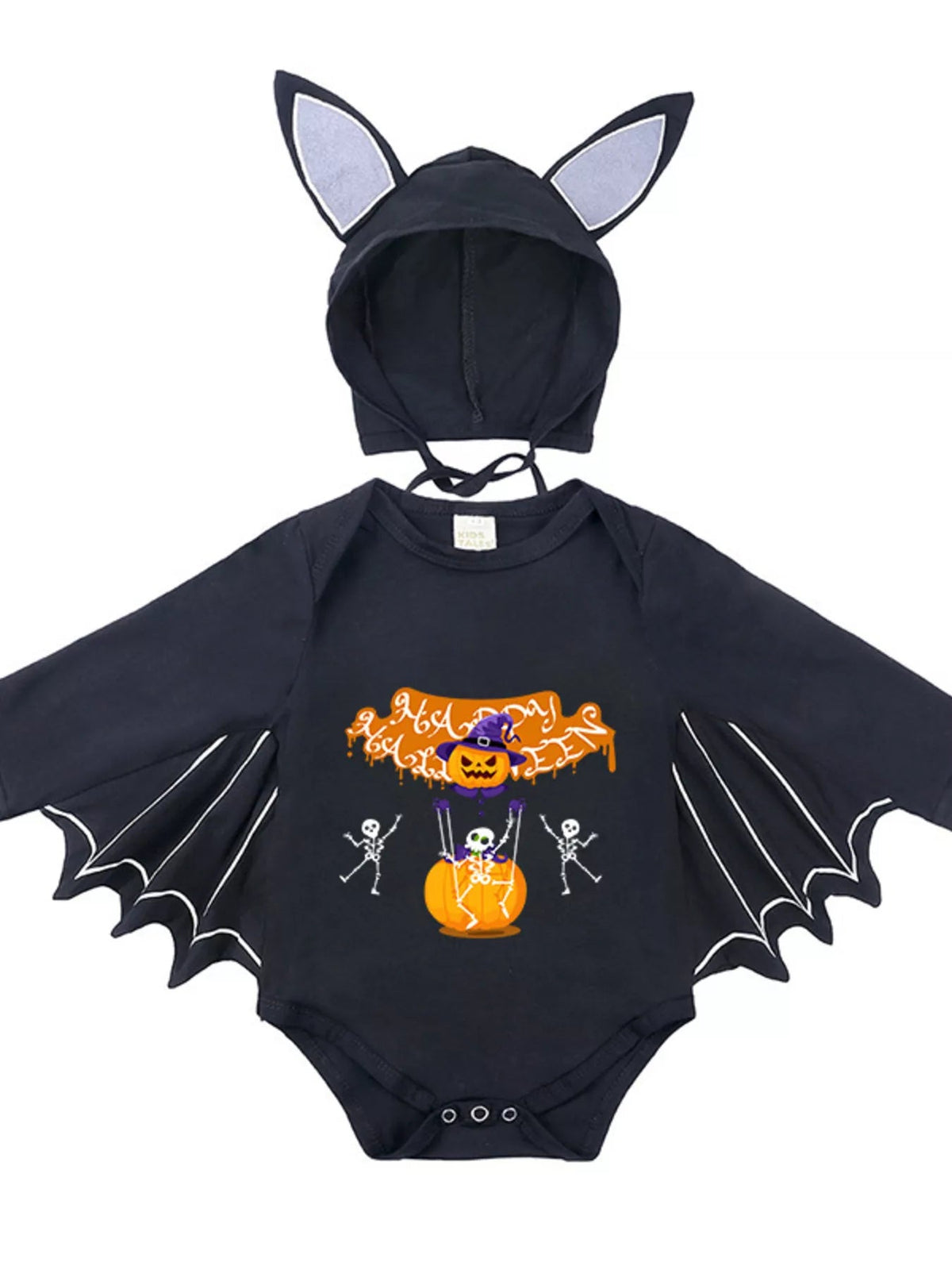 Halloween Little Boo Bat Wing Bodysuit & Hat Costume Set 🦇🎃 - Cashmere Daisy