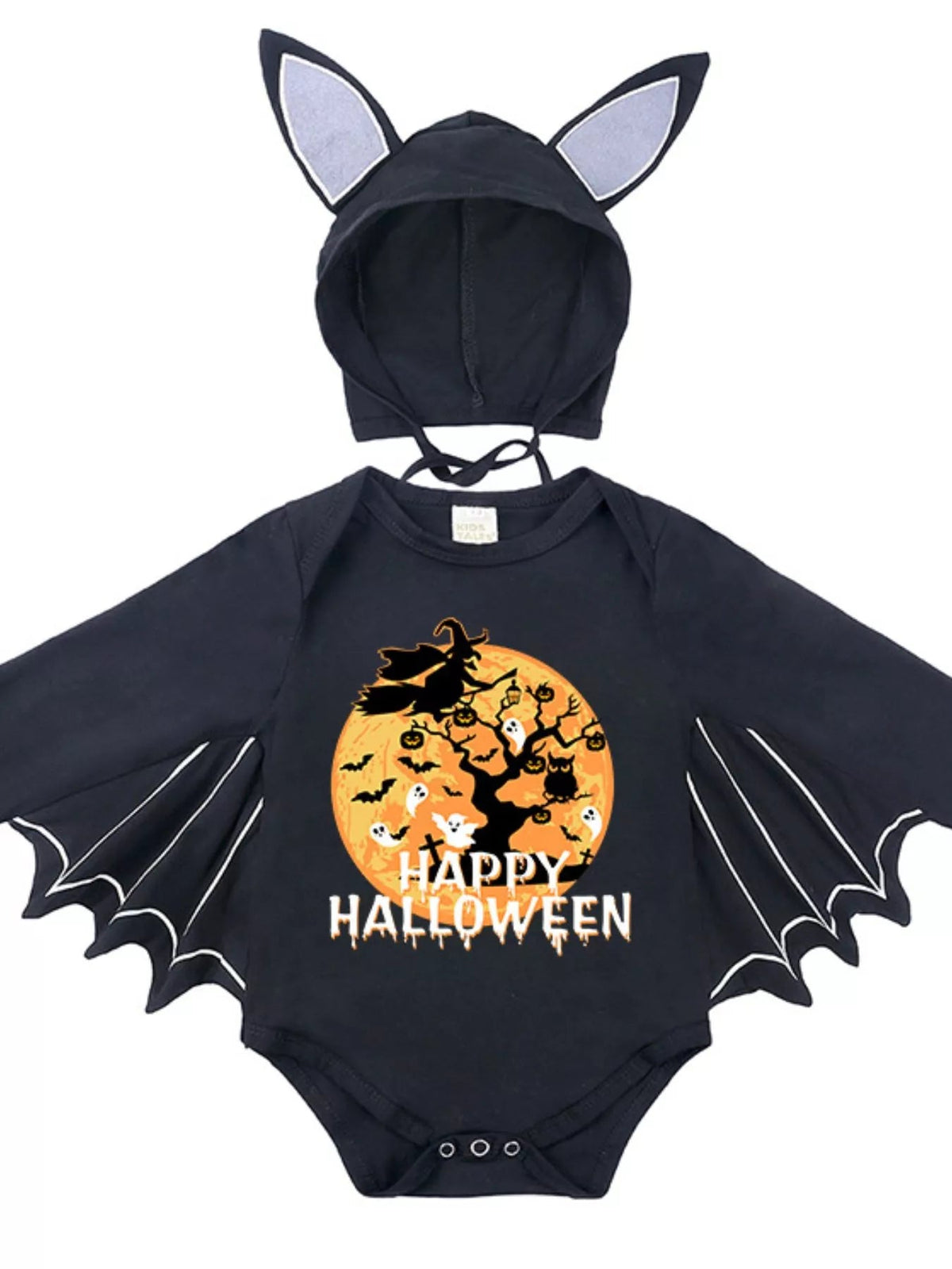 Halloween Little Boo Bat Wing Bodysuit & Hat Costume Set 🦇🎃 - Cashmere Daisy
