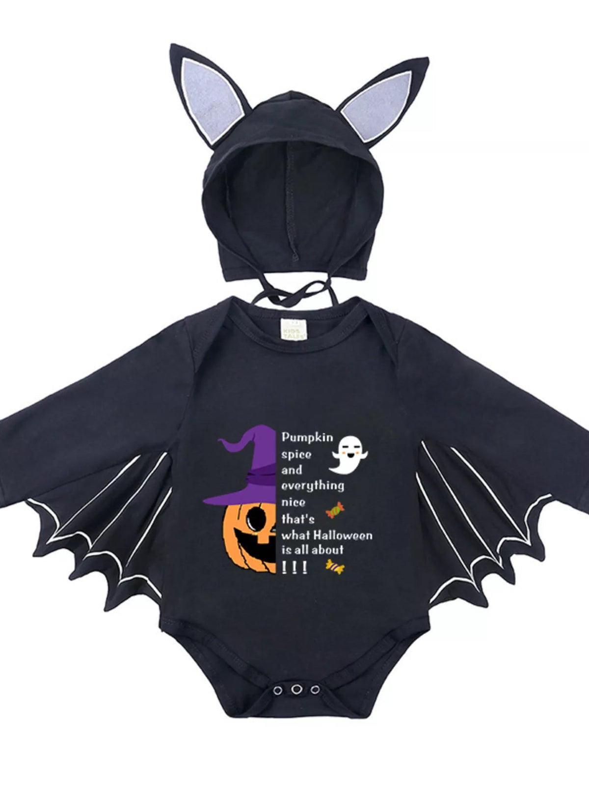 Halloween Little Boo Bat Wing Bodysuit & Hat Costume Set 🦇🎃 - Cashmere Daisy