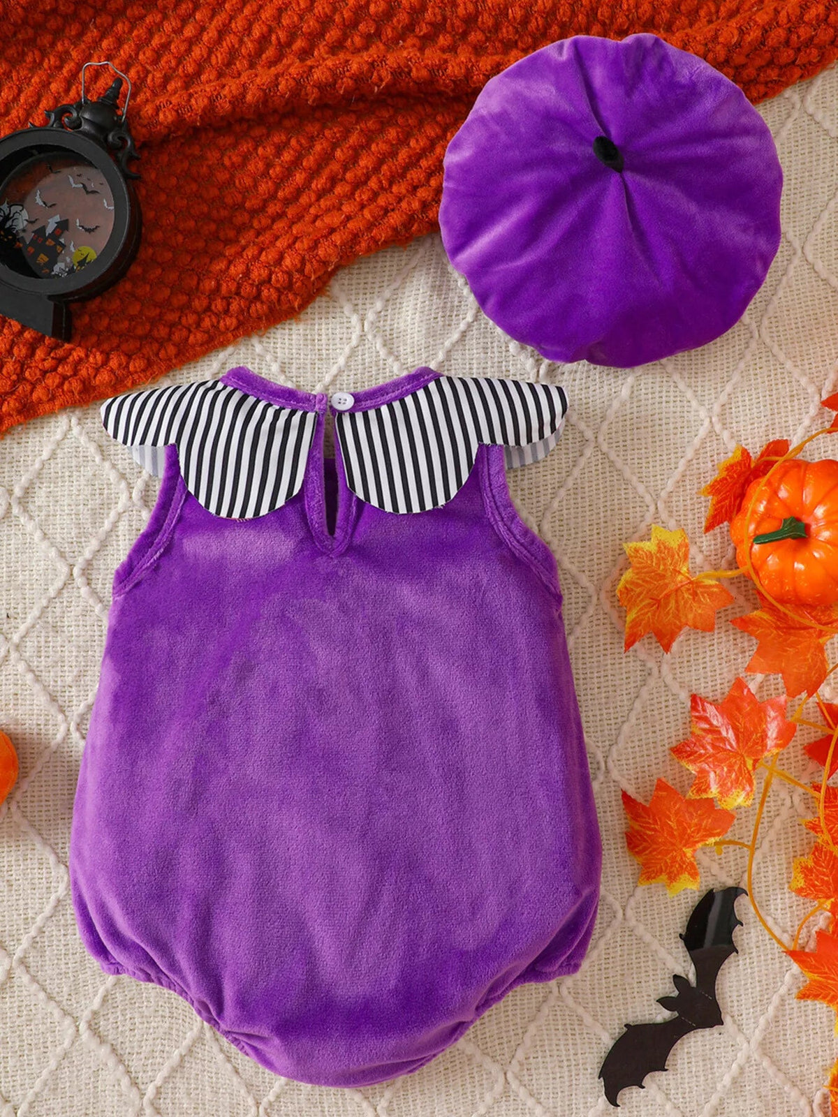 Halloween Little Boo Romper & Beret Set - Cashmere Daisy