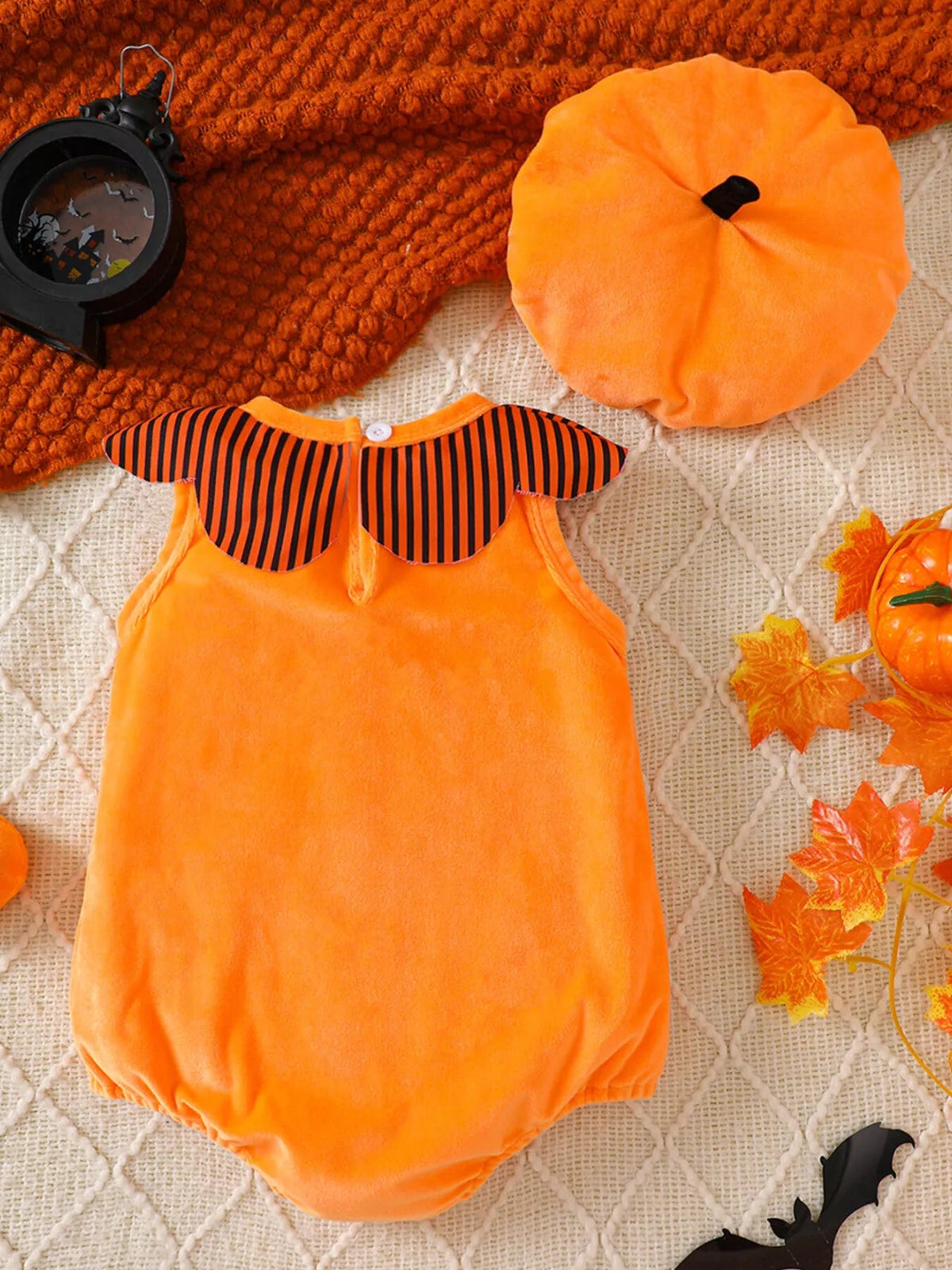 Halloween Little Boo Romper & Beret Set - Cashmere Daisy