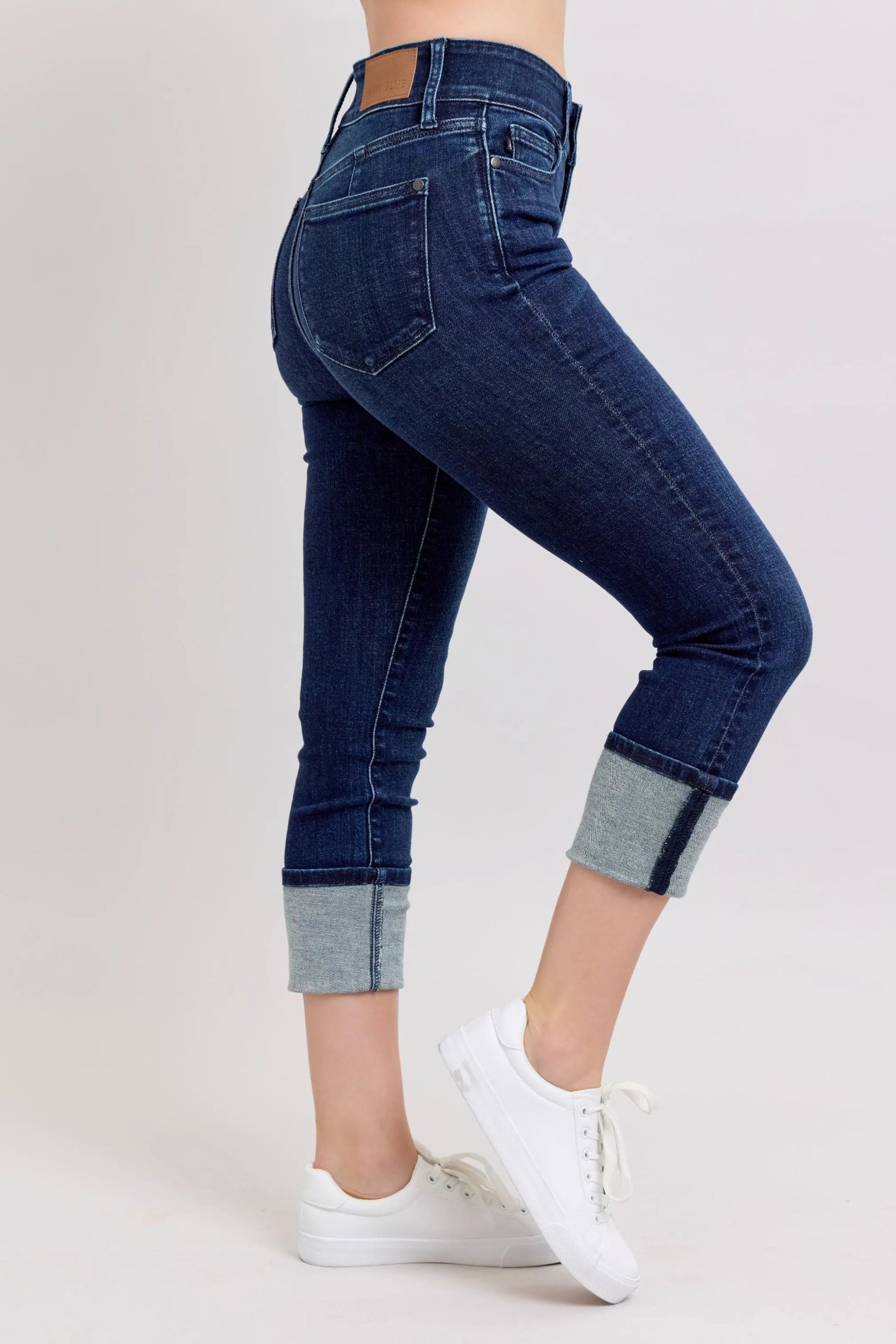 Judy Blue High - Waist Double Waist Band Skinny Jeans – Dark Wash - Cashmere Daisy