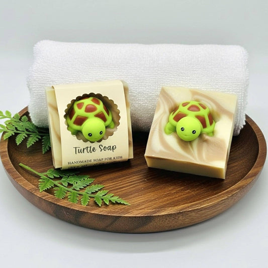 Turtle Surprise Soap Bar – Vegan Cold Process Soap - Cashmere Daisy