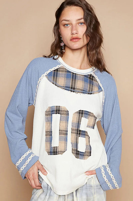 Vintage - Inspired POL Plaid 06 Raglan Tee – Limited stock – grab your size now! - Cashmere Daisy
