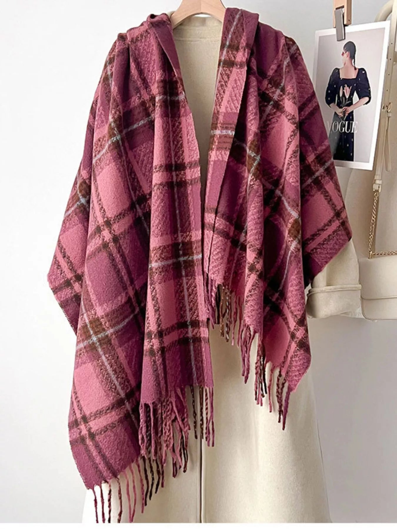 Warm Plaid Winter Scarf - Cashmere Daisy