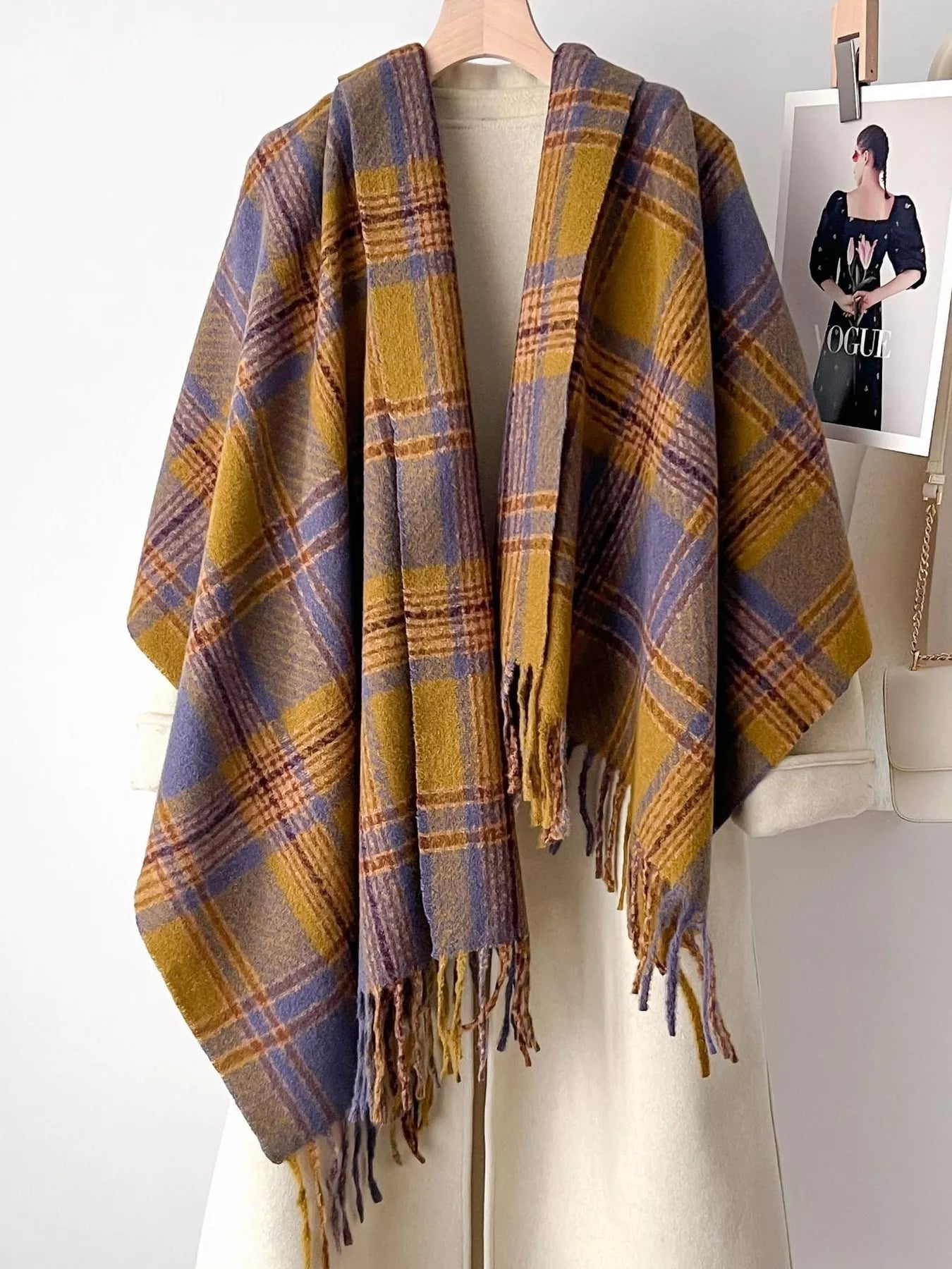 Warm Plaid Winter Scarf - Cashmere Daisy