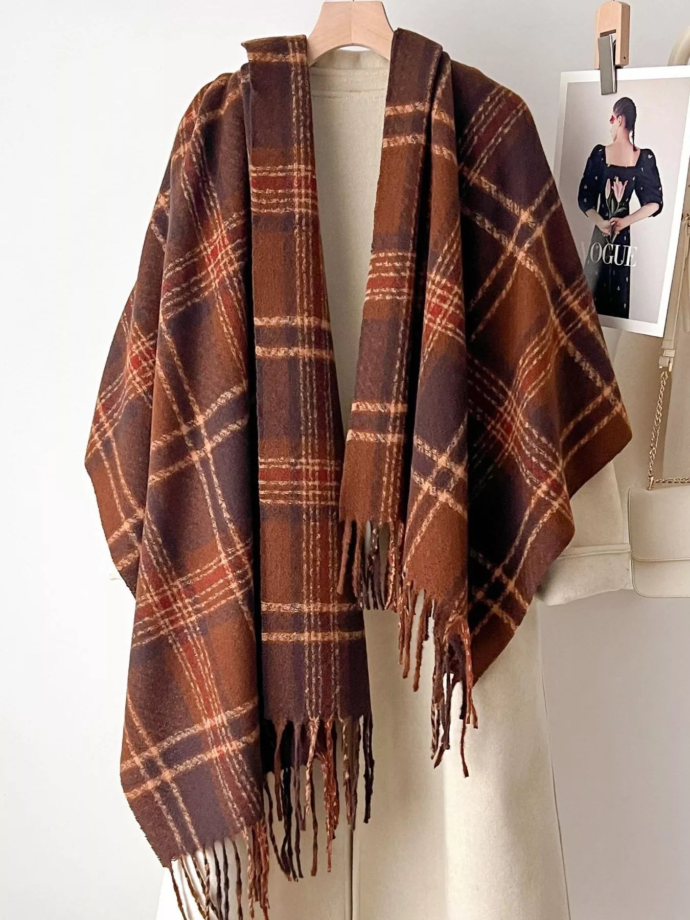 Warm Plaid Winter Scarf - Cashmere Daisy