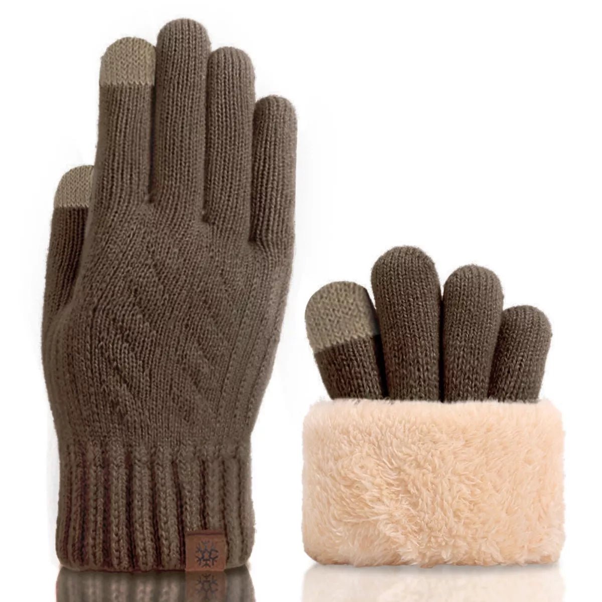 Warm Touchscreen Knit Gloves - Cashmere Daisy