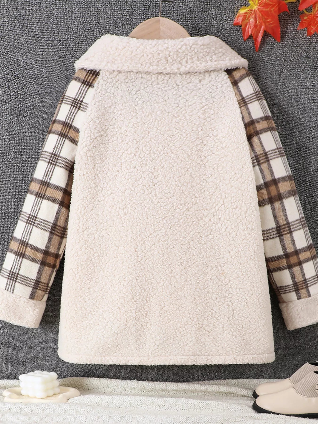 Warm Winter Sherpa Coat for Boys & Girls (8Y–14Y) - Cashmere Daisy